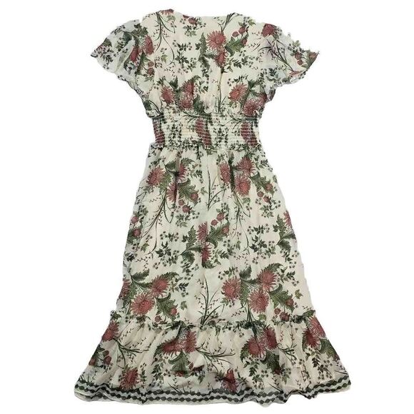 Floral Printed Ruffle Short Sleeve Dress Max Studio XS - Picture 2 of 7